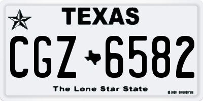 TX license plate CGZ6582