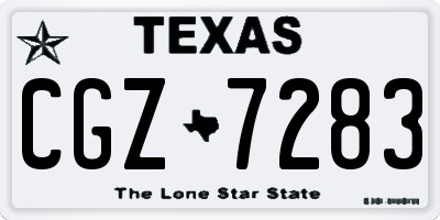 TX license plate CGZ7283