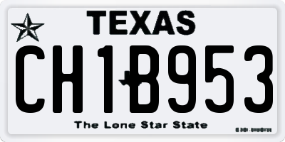 TX license plate CH1B953