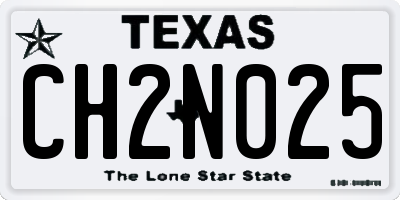 TX license plate CH2N025