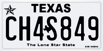 TX license plate CH4S849