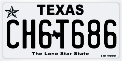 TX license plate CH6T686