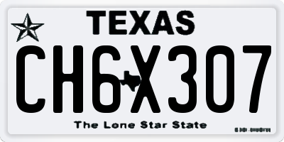 TX license plate CH6X307