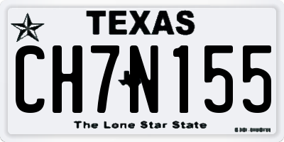 TX license plate CH7N155