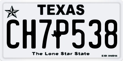 TX license plate CH7P538