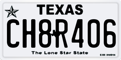 TX license plate CH8R406