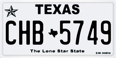 TX license plate CHB5749