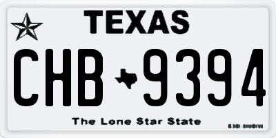 TX license plate CHB9394