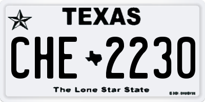 TX license plate CHE2230