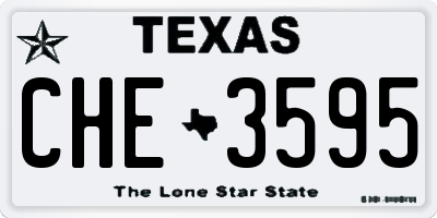 TX license plate CHE3595