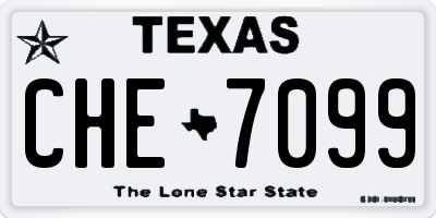 TX license plate CHE7099
