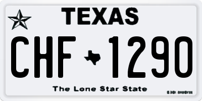 TX license plate CHF1290