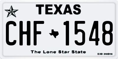 TX license plate CHF1548