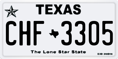 TX license plate CHF3305