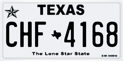 TX license plate CHF4168