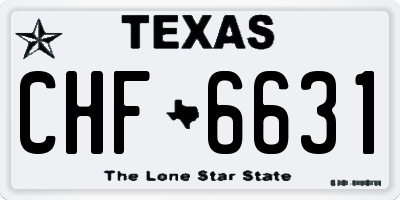 TX license plate CHF6631