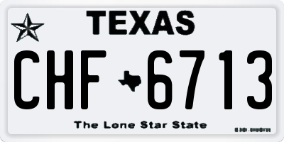 TX license plate CHF6713