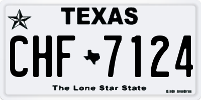 TX license plate CHF7124
