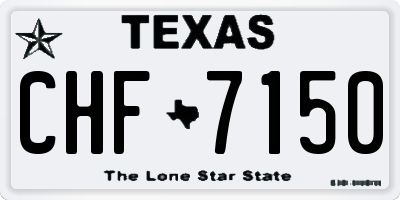 TX license plate CHF7150