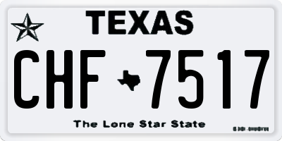 TX license plate CHF7517