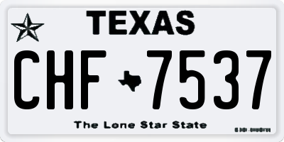 TX license plate CHF7537