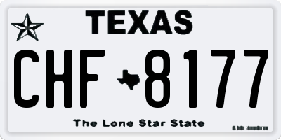 TX license plate CHF8177