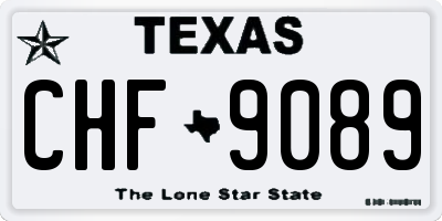 TX license plate CHF9089