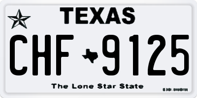 TX license plate CHF9125