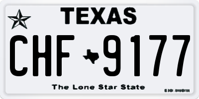 TX license plate CHF9177