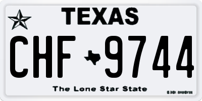 TX license plate CHF9744