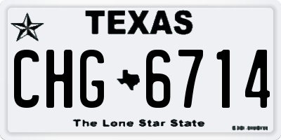 TX license plate CHG6714