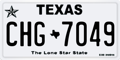 TX license plate CHG7049
