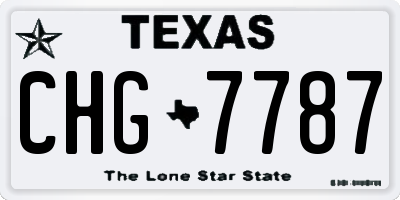 TX license plate CHG7787