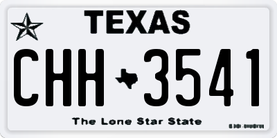 TX license plate CHH3541