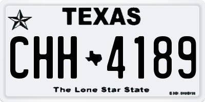 TX license plate CHH4189