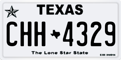 TX license plate CHH4329