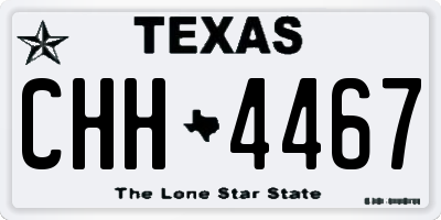 TX license plate CHH4467