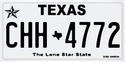 TX license plate CHH4772