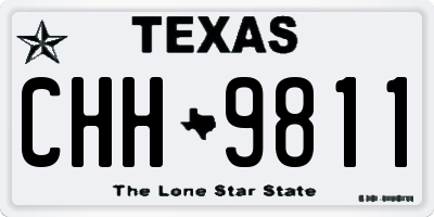 TX license plate CHH9811