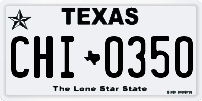 TX license plate CHI0350