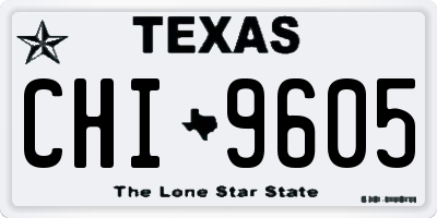 TX license plate CHI9605