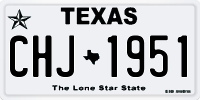 TX license plate CHJ1951