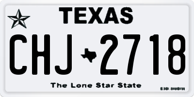 TX license plate CHJ2718