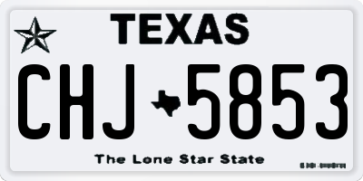 TX license plate CHJ5853