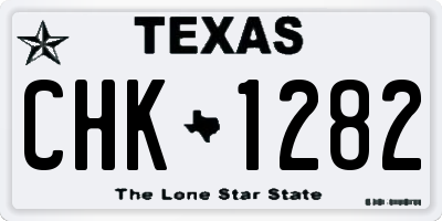 TX license plate CHK1282