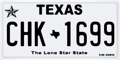 TX license plate CHK1699