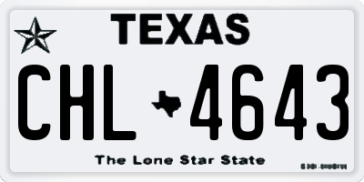 TX license plate CHL4643