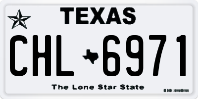 TX license plate CHL6971
