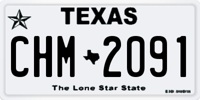 TX license plate CHM2091