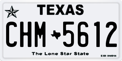 TX license plate CHM5612